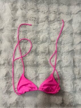 OP Pink String Triangle Bikini Top